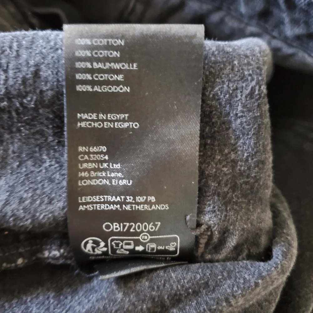 Free People Major Leagues Black Wide Leg Cuff Jeans Size 26 - Picture 12 of 15